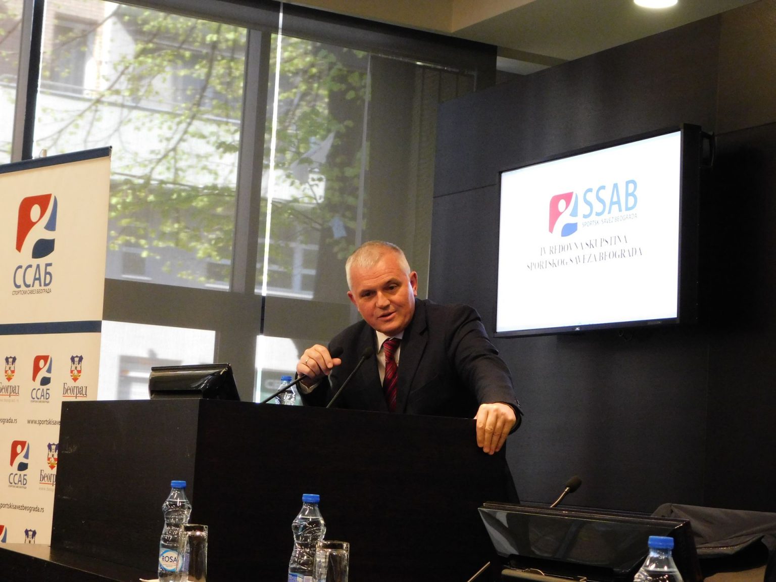PREDSEDNIK  NEDELJKOVIĆ  POZDRAVIO  PREDSTAVNIKE SPORTSKOG SAVEZA BEOGRADA Sportski savez Beograda