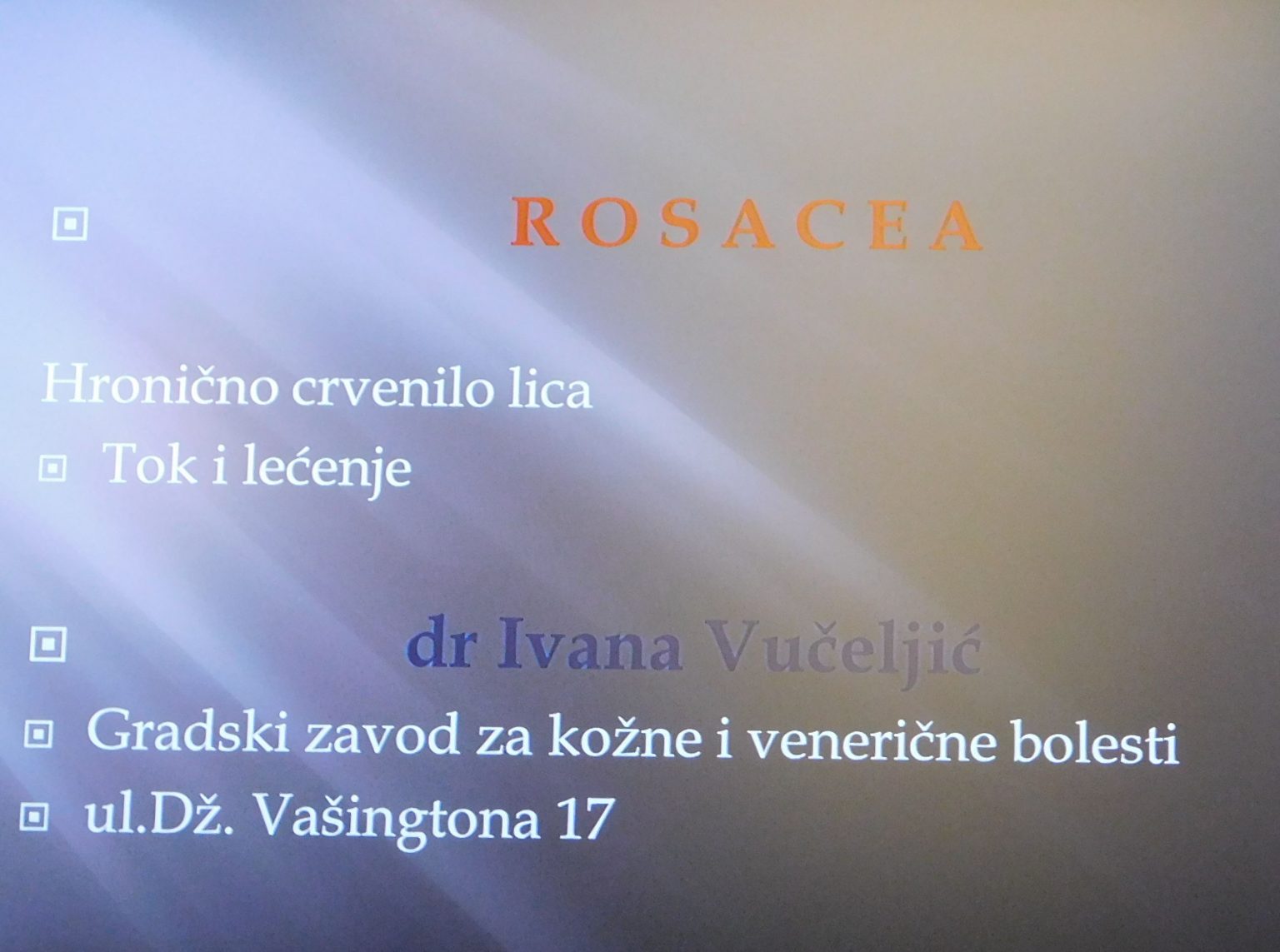 Розацеа, хронично црвенило лица,ток и лечење Predavanje Rosacea