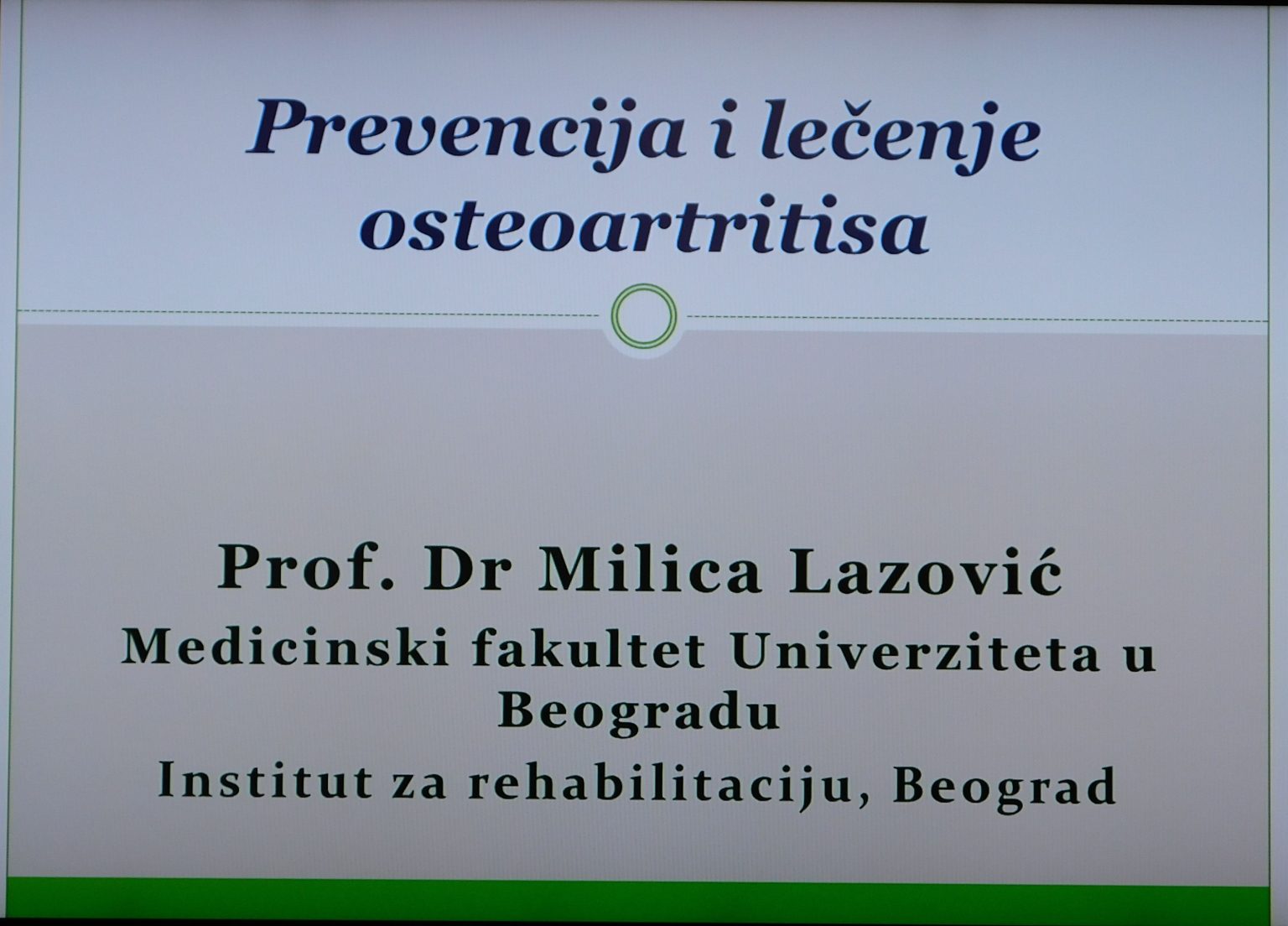 Prevencija i lečenje osteoartritisa Zdravstvena tribina