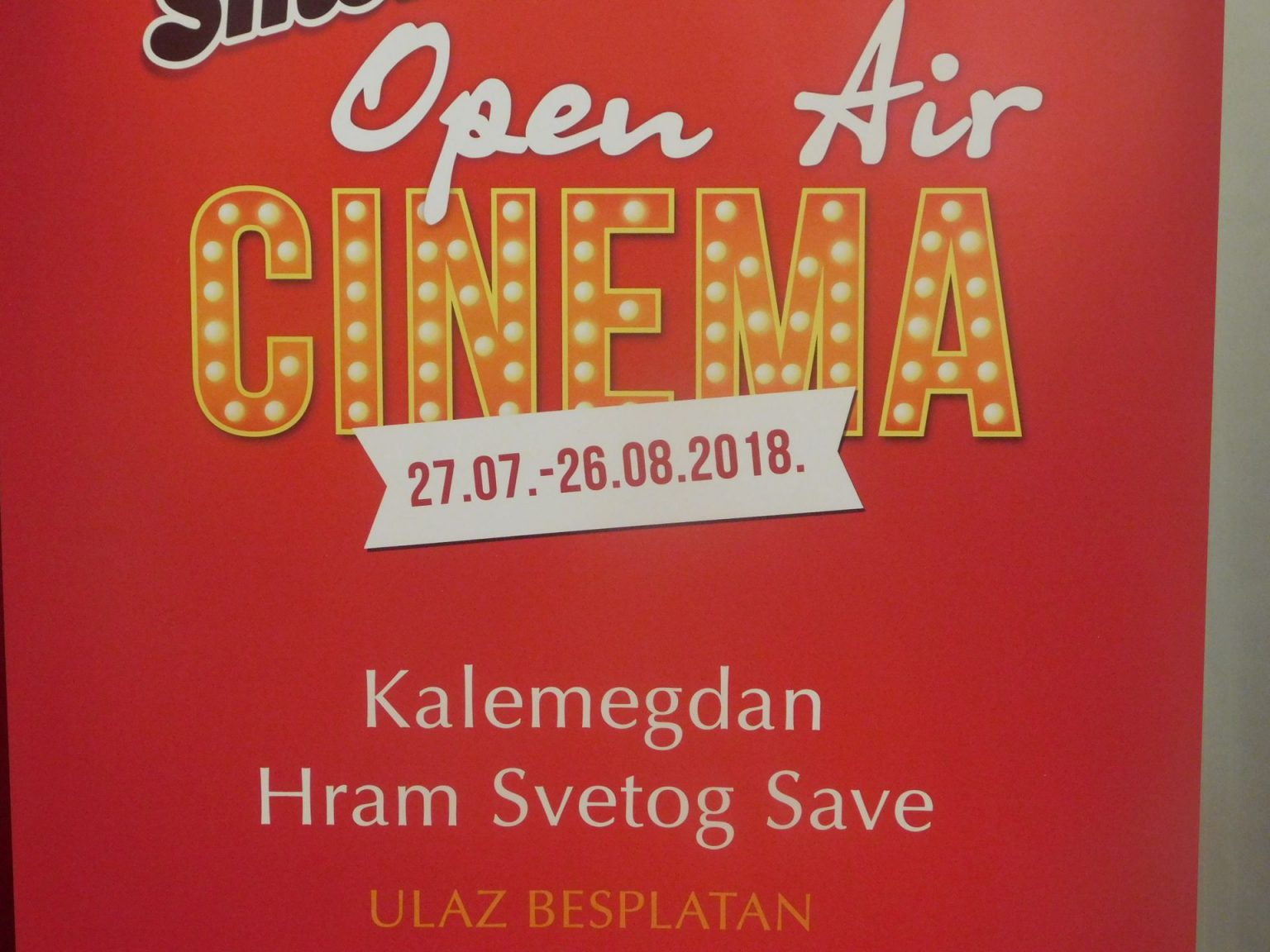 POČINJE LETNJI BIOSKOP NA VRAČARU Letnji bioskop