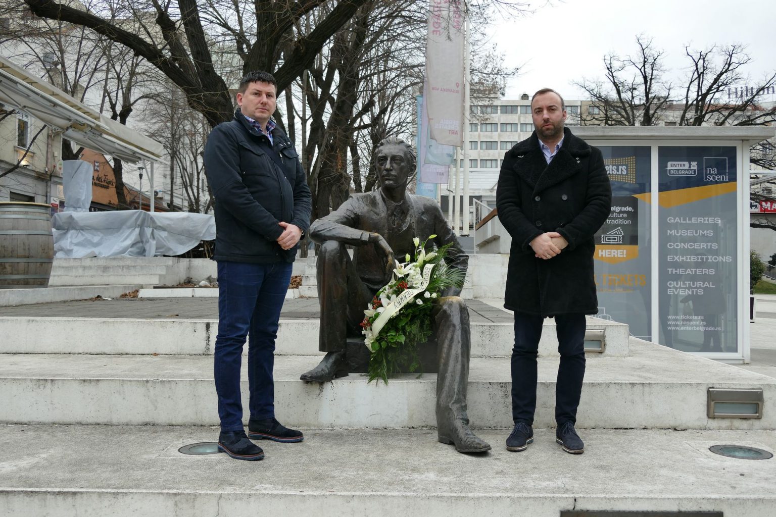 Polaganje venca na spomenik Borislavu Pekiću